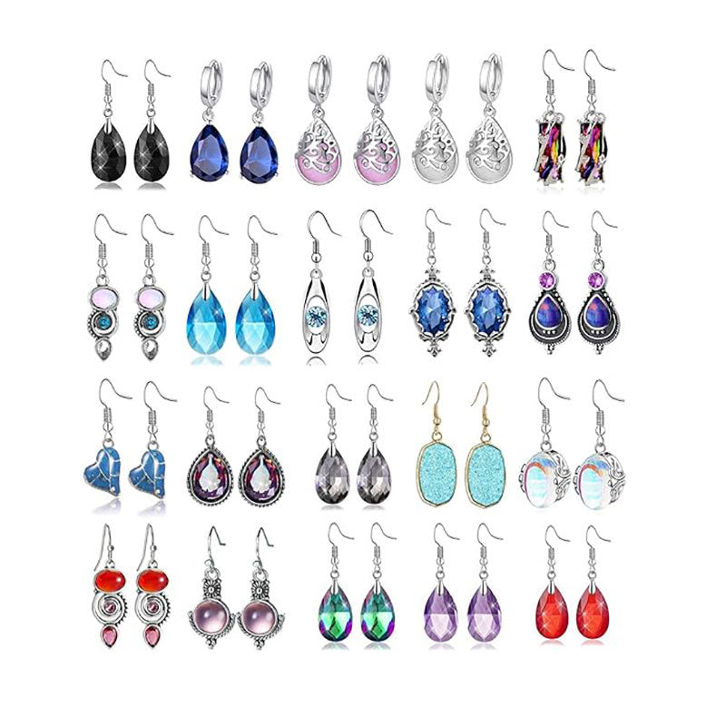 Elegant Vintage-Inspired Crystal Drop Earrings Bowlift