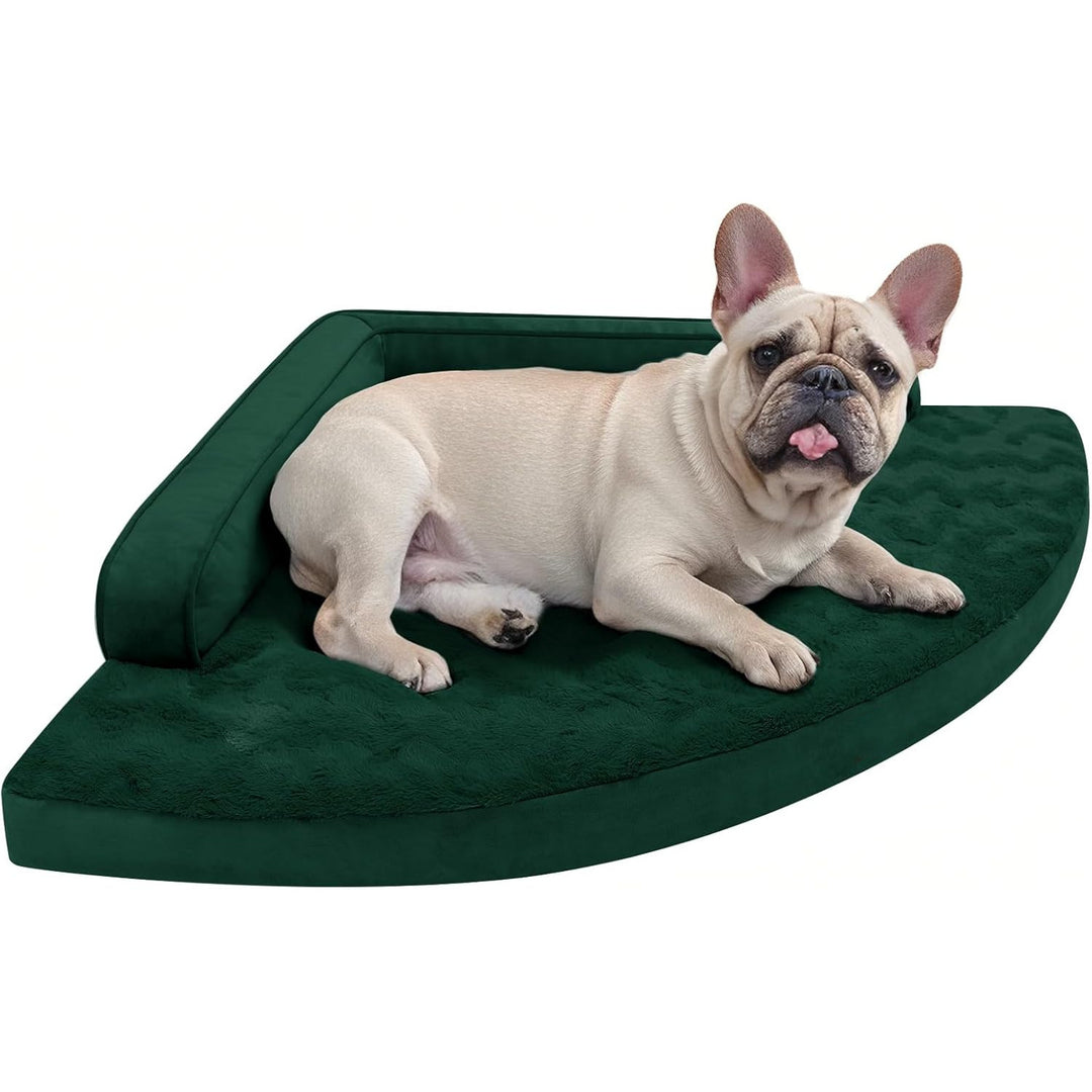 Crescent-Shaped Orthopedic Dog Bed