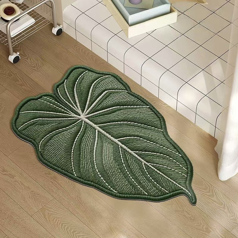 Monstera Leaf Shaped Floor Mat Bowlift
