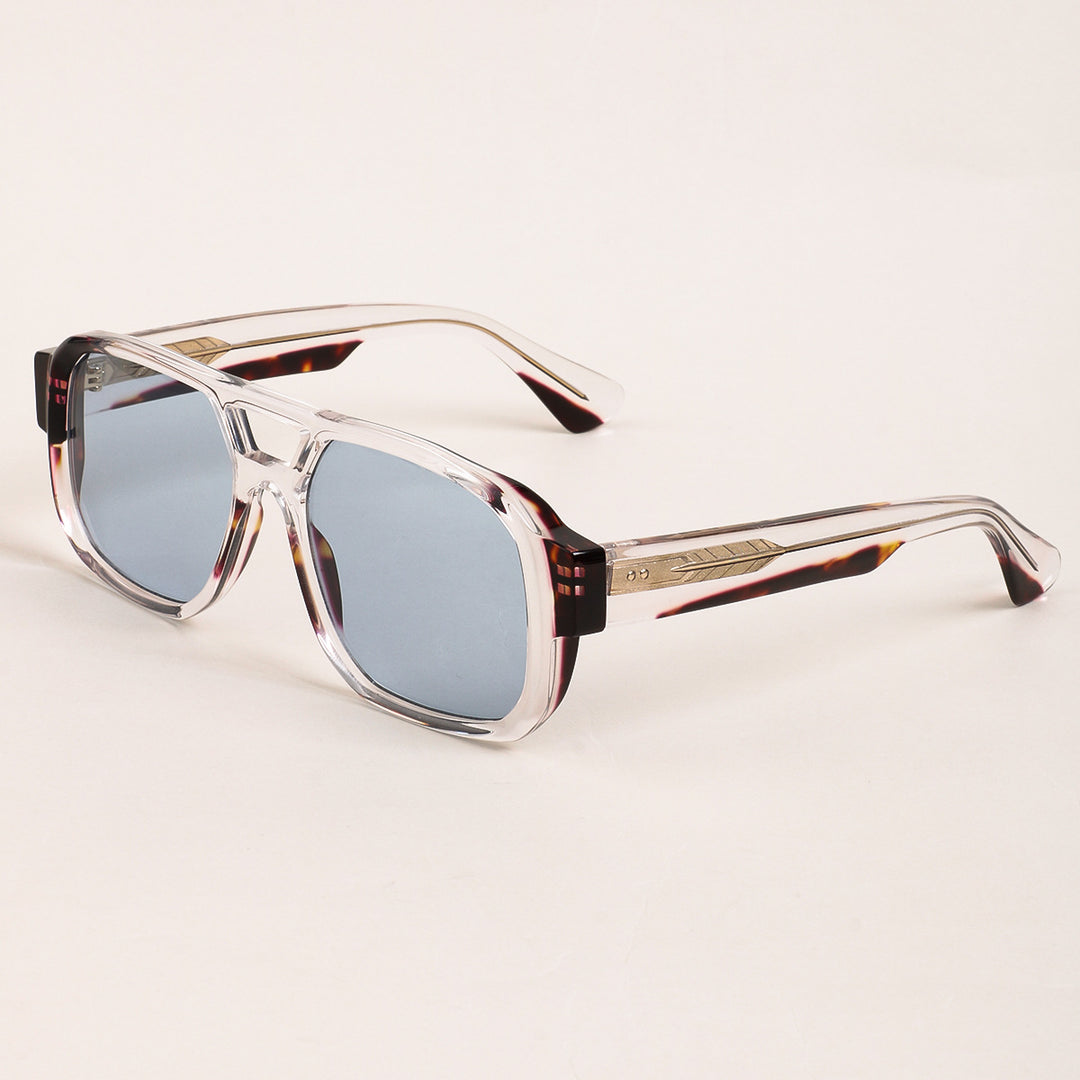 Women's sunglasses in modern oversized style with clear frame and sturdy lenses Bowlift