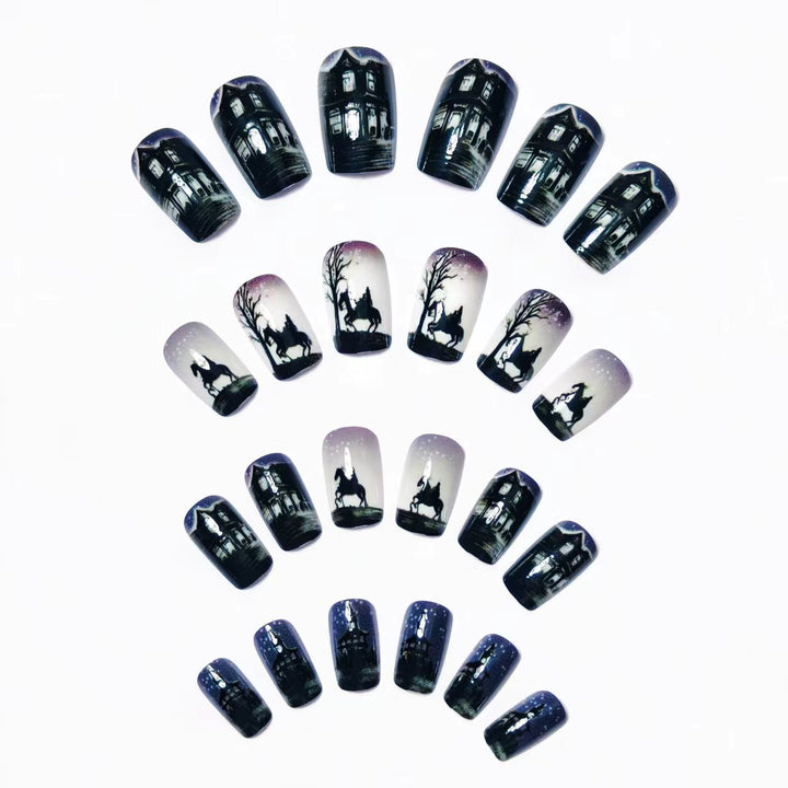 Artistic Night Scene Nail Art Bowlift