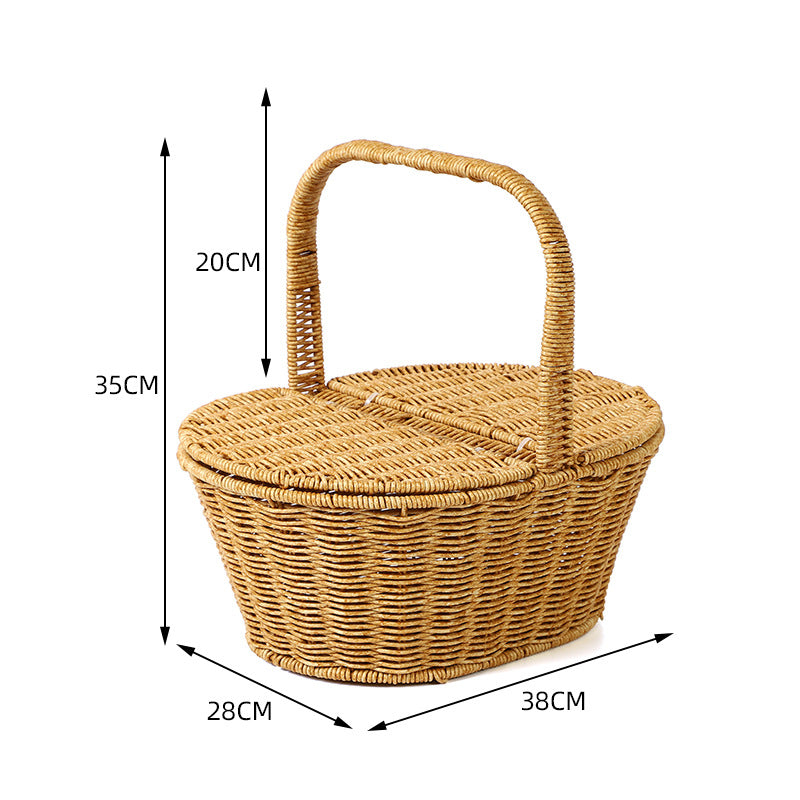 Women braided picnic basket Bowlift