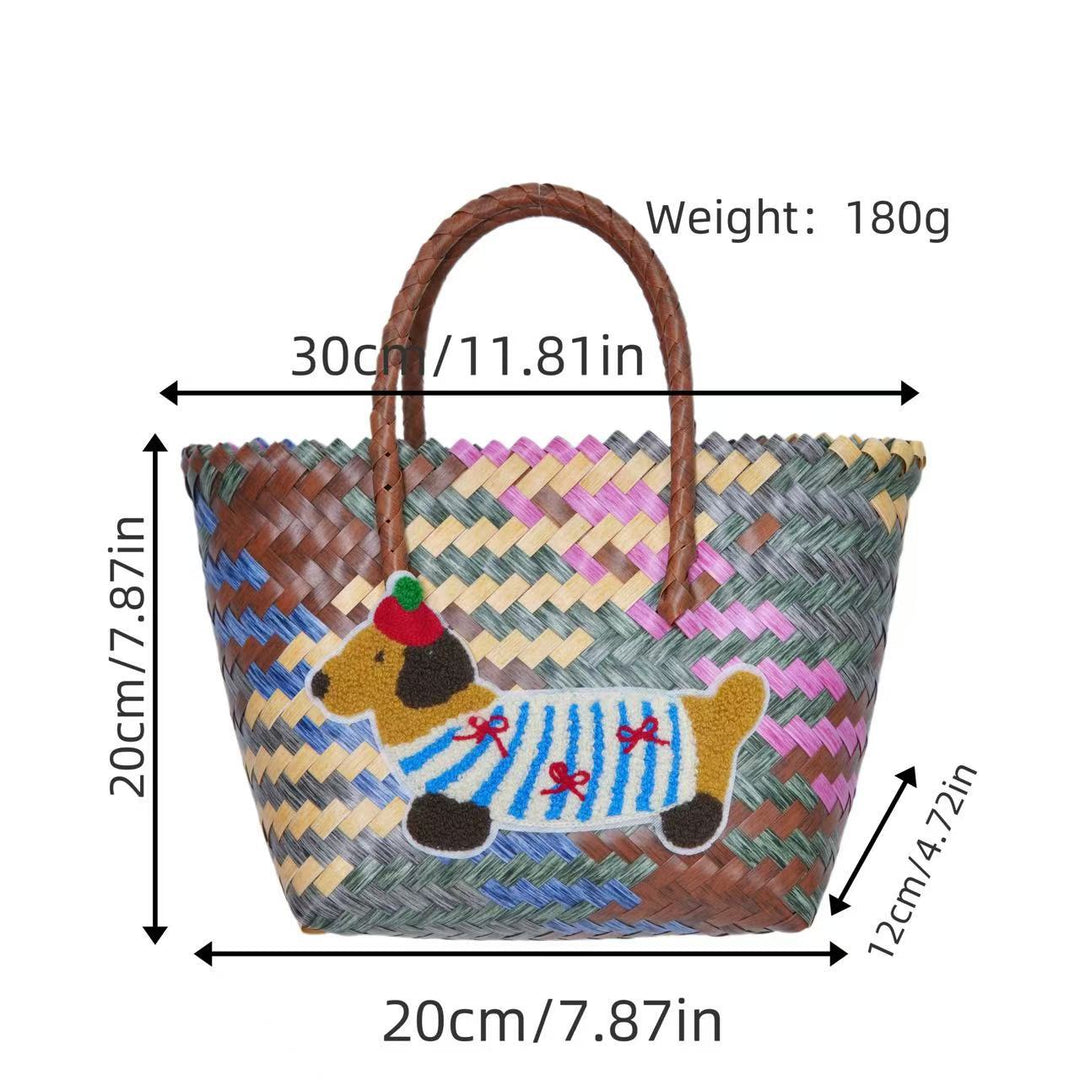 Braided tote bag with ergonomic handles Bowlift