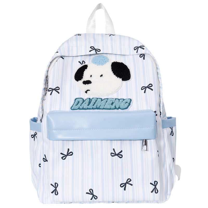Cute Character Embroidered Backpack Bowlift