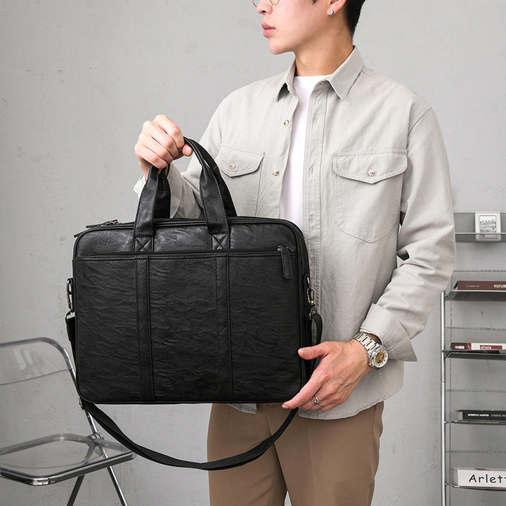 Laptop and Briefcase Made of High-Quality Leather Bowlift