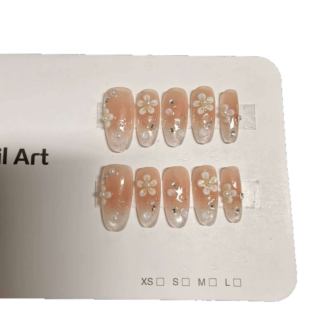 Floral Decorative Press-On Nails  1791774292