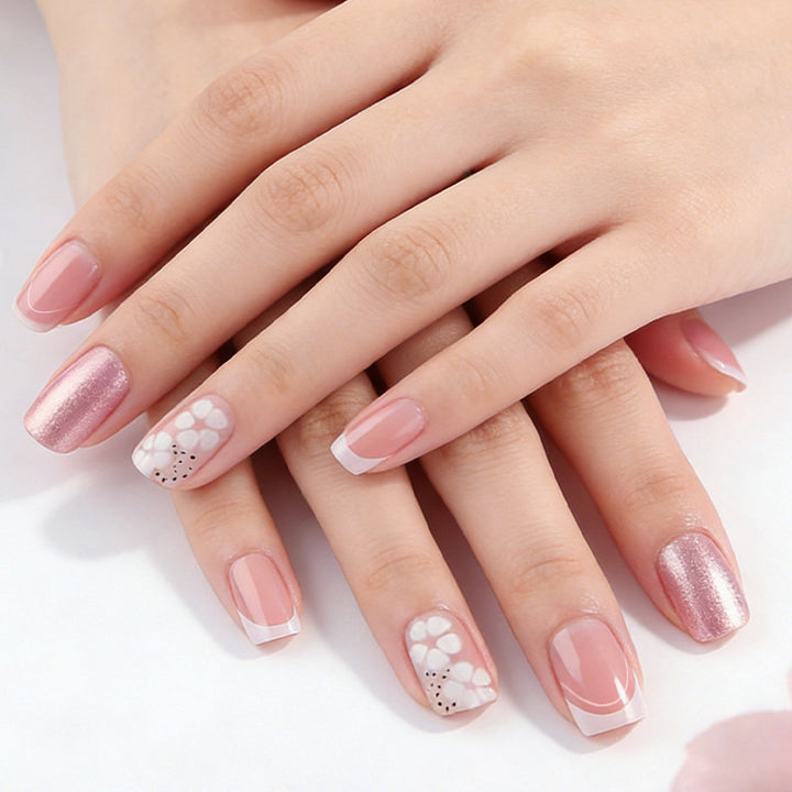 Artistic Press-On Nail Design Bowlift