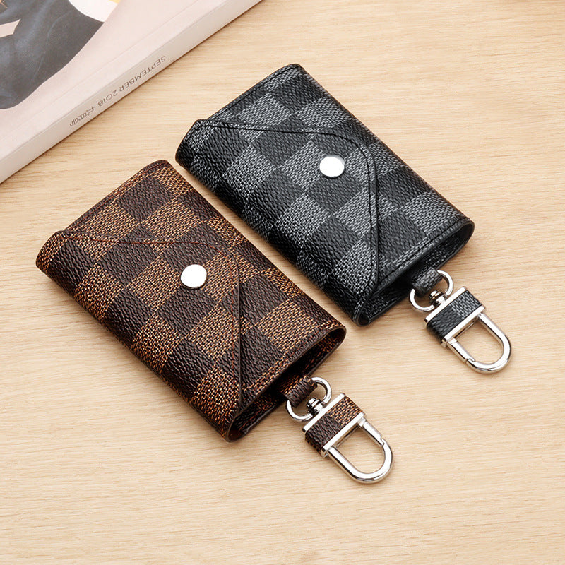 Checkered Pattern Keychain Wallet Bowlift