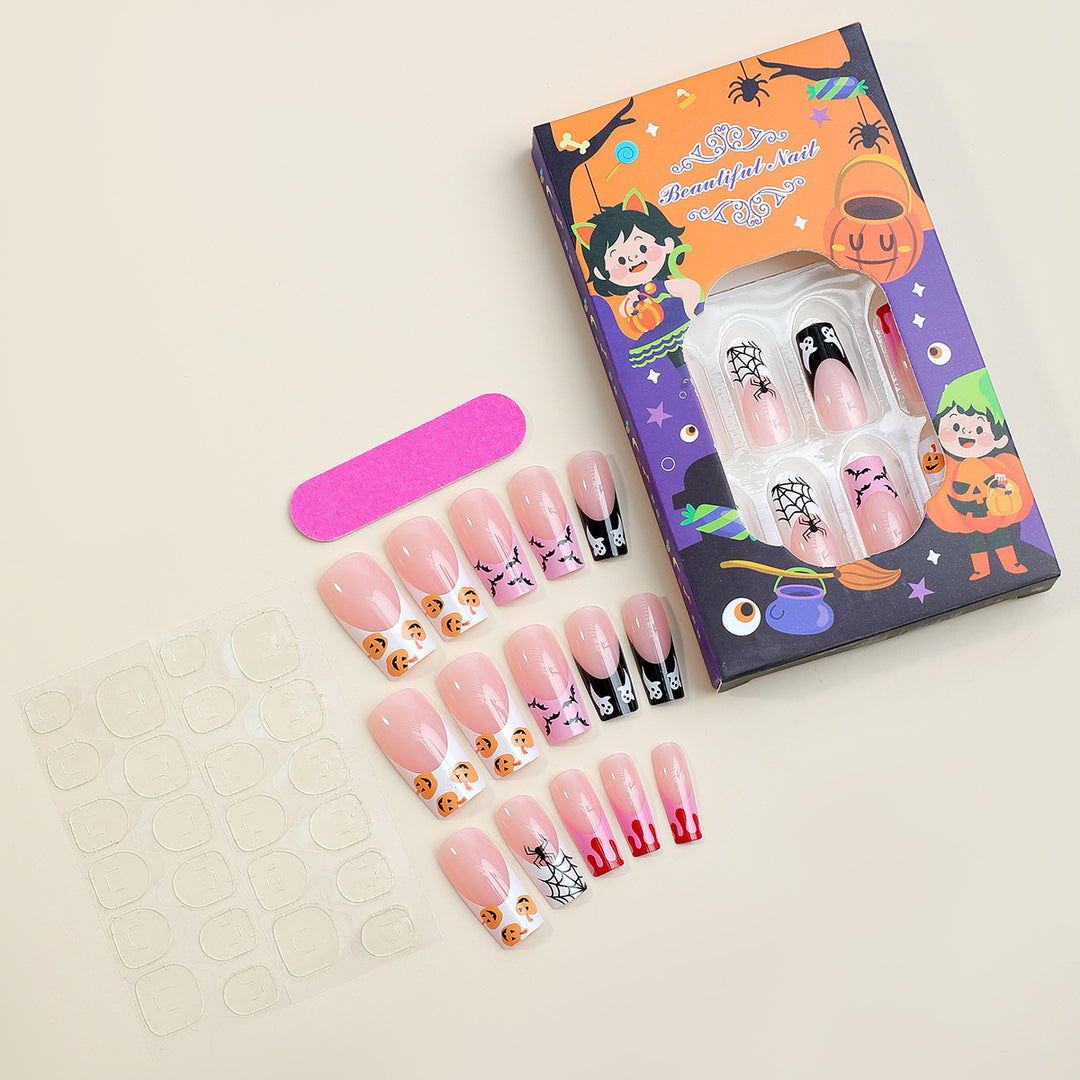 Creative Halloween Nail Art Set with Spooky Designs Bowlift