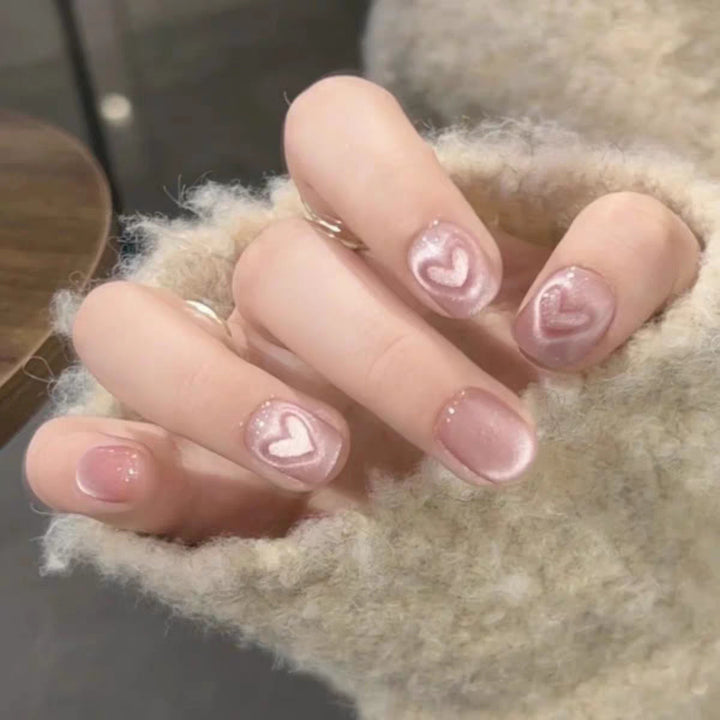 Decorative Press-On Nail Set with Unique Patterns Bowlift