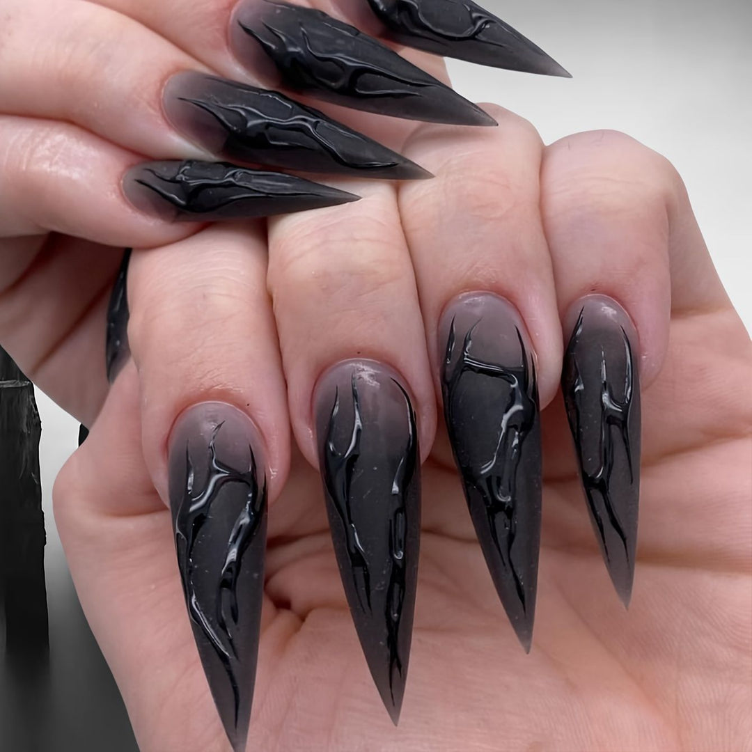 Artistic Stiletto Nail Art Enhancements Bowlift