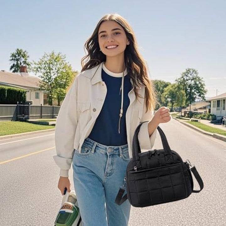 Multifunctional Quilted Shoulder Bag Bowlift