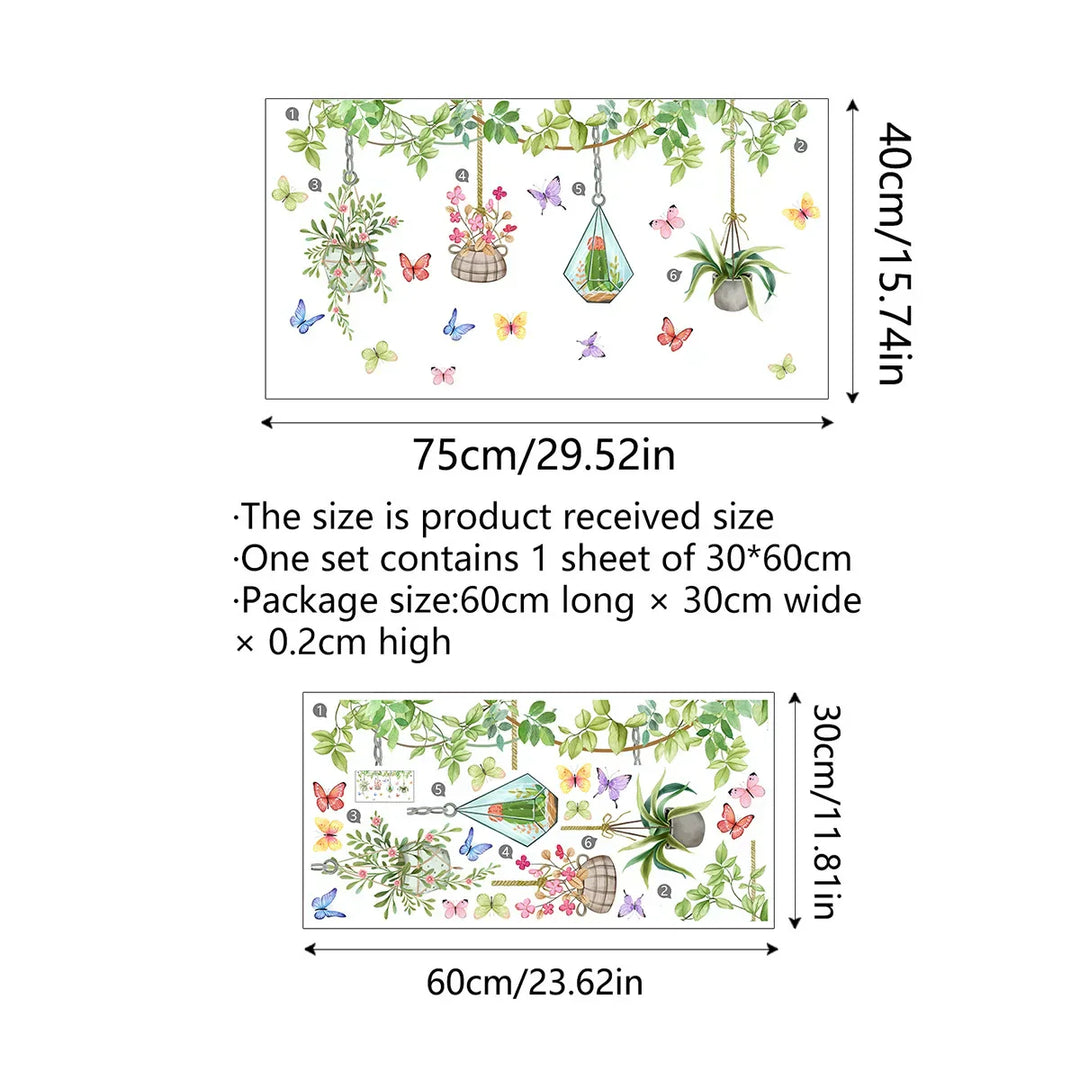 BowLift | 💐 Colorful Floral Bouquet Window Sticker 🖼️ (Removable without leaving marks)