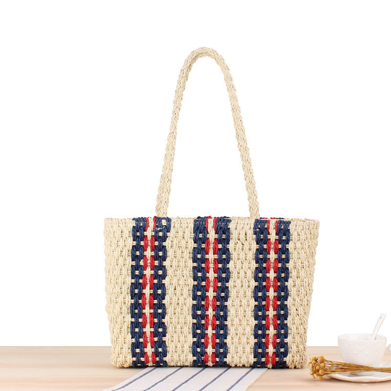 Beach bag in modern design with decorative stripes Bowlift