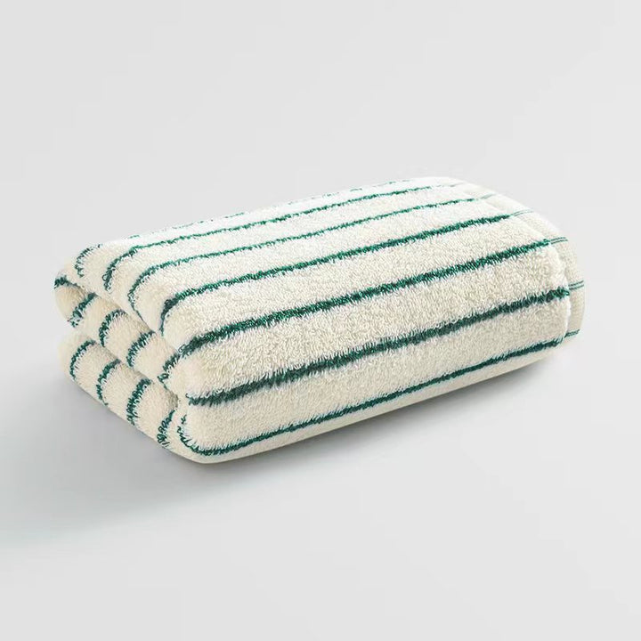 Women's Velour Bath Towel with Striped Design Bowlift