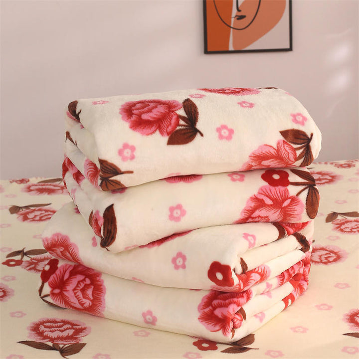 Women Cozy Fleece Blanket with Stars and Moons Bowlift