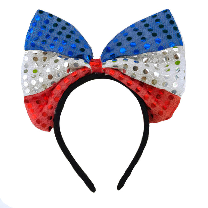 Independence Day metallic parade-style bead necklace set with breakaway clasp Bowlift