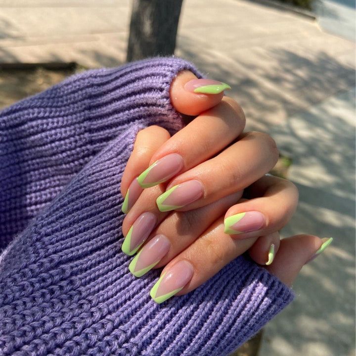 Artful Gel Nails with Elegant Floral Design and Glitter Accents Bowlift