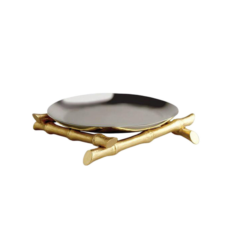 Decorative Serving Tray with Artful Handles