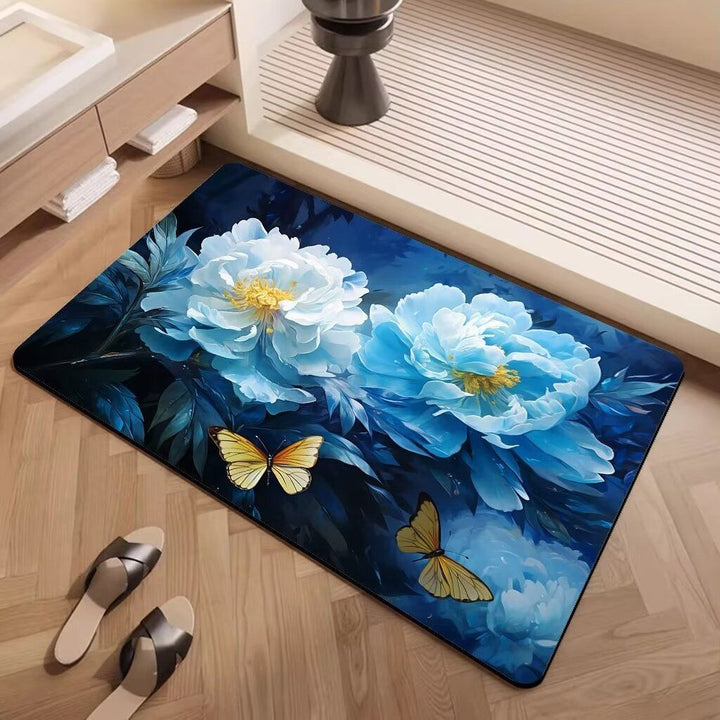 Artistic Floral Patterned Area Rug