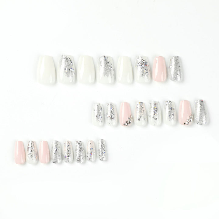 Elegant Nail Art with Glitter Details Bowlift