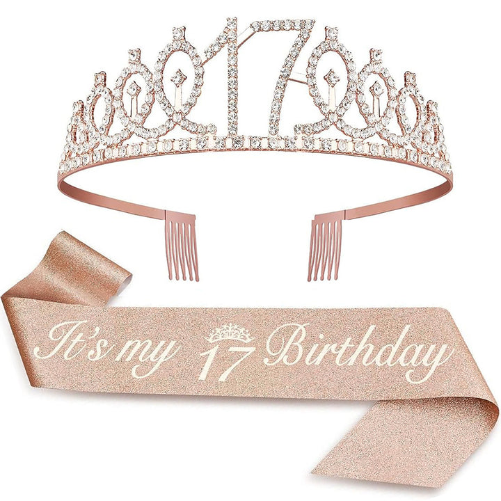 Ladies Crystal Princess Crown with 30 & Fabulous lettering Bowlift