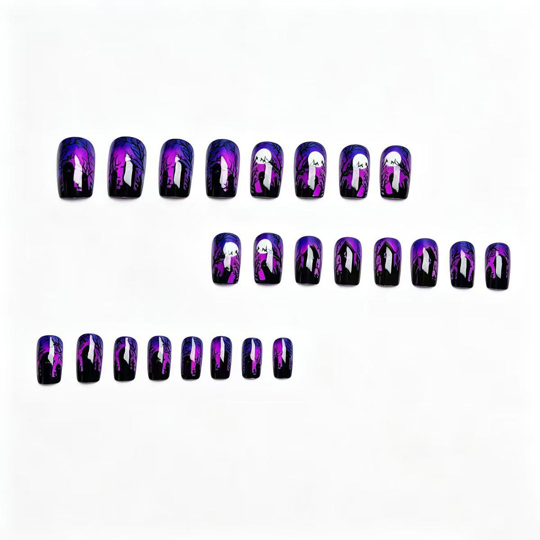 Artificial nails in mystical Halloween style Bowlift