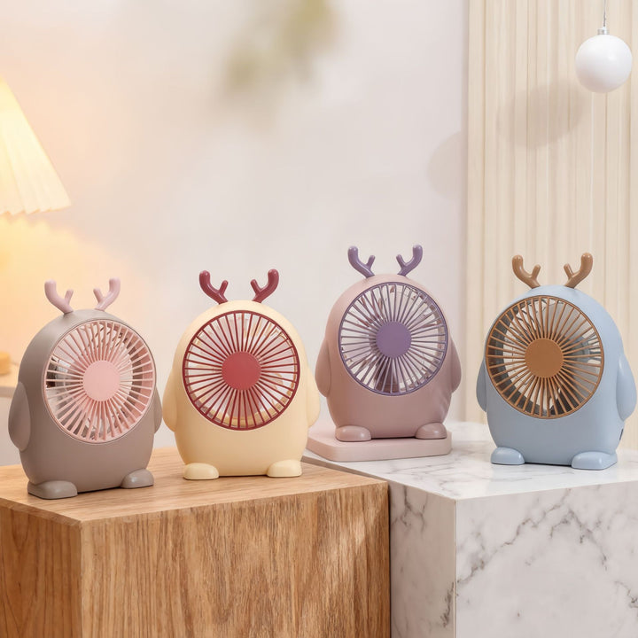 Ladies handheld fan with cute animal design Bowlift