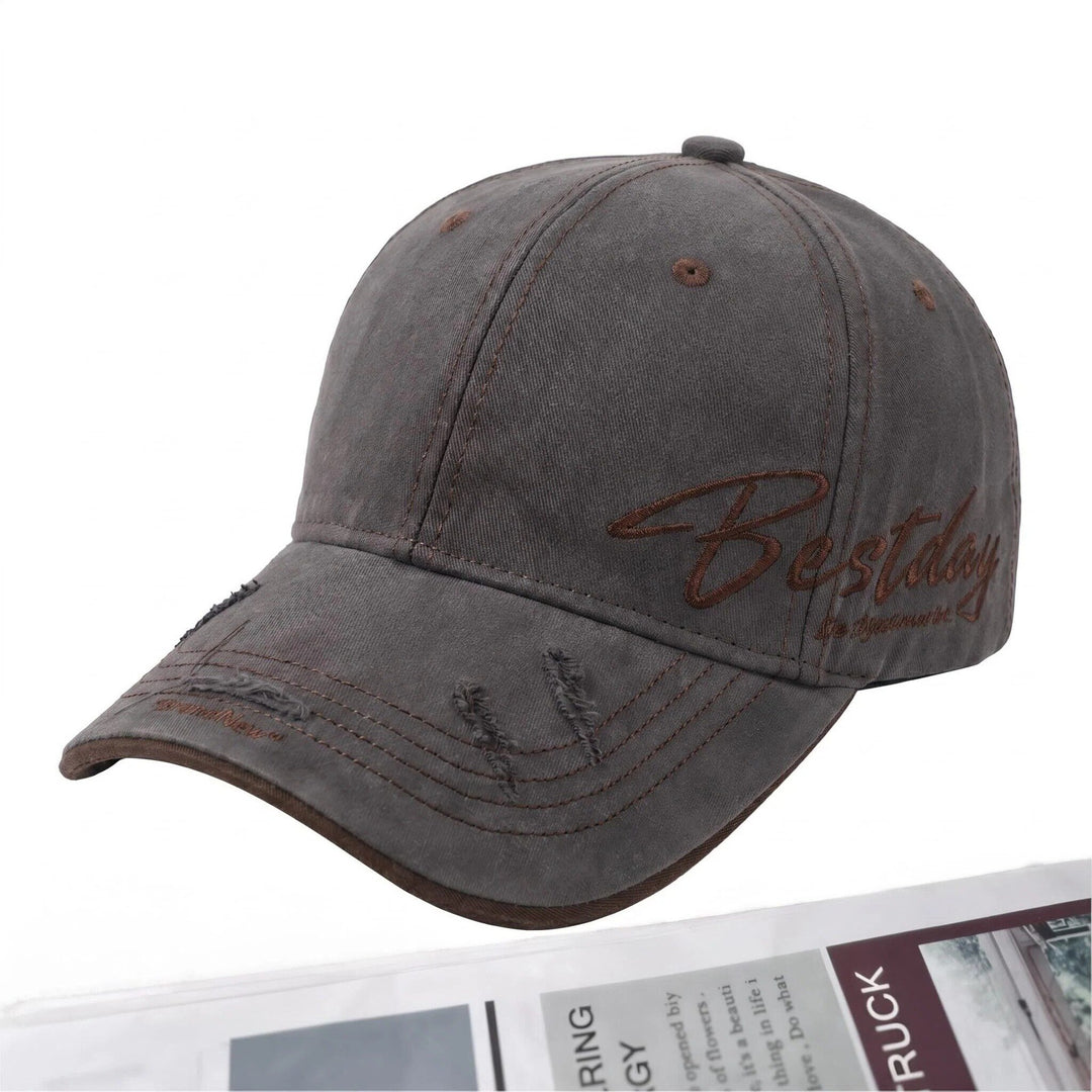 Men's Distressed Casual Cotton Baseball Cap Bowlift
