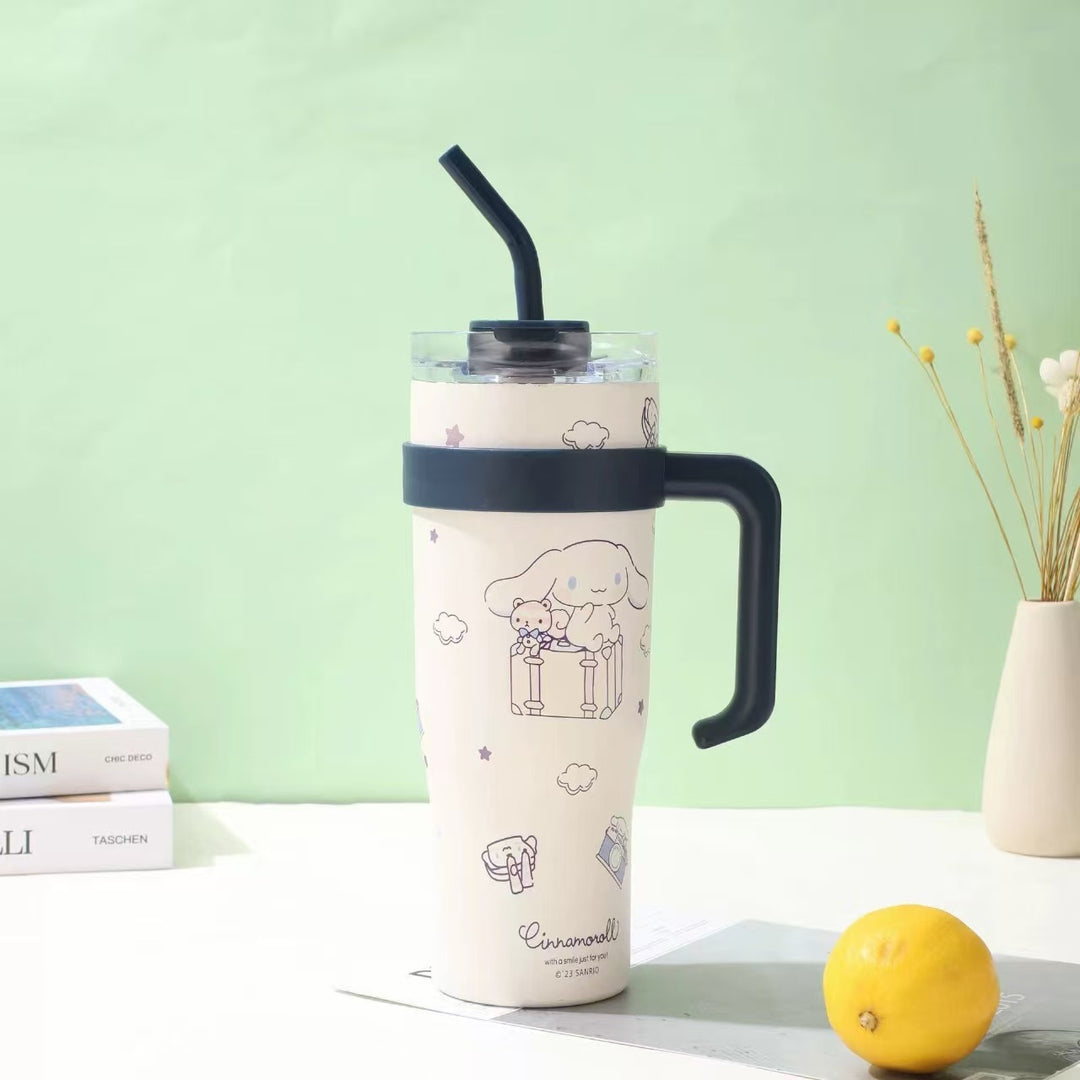 Women's insulated cup with integrated straw Bowlift