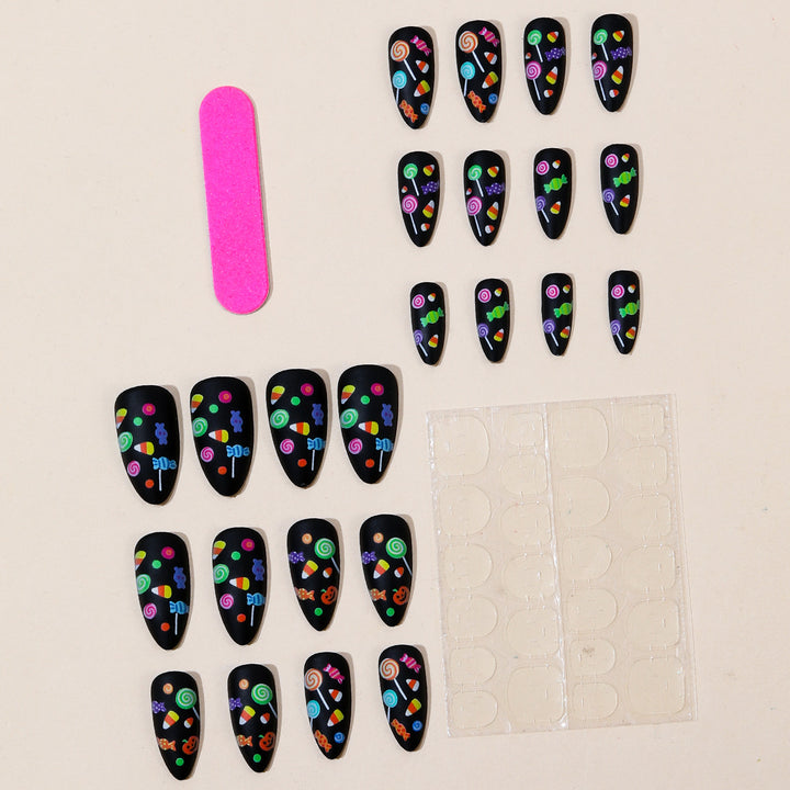 Festive Candy-Themed 3D Nail Art Extensions Bowlift