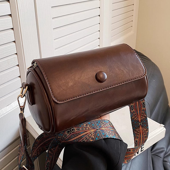 Retro Leather Crossbody Bag Bowlift