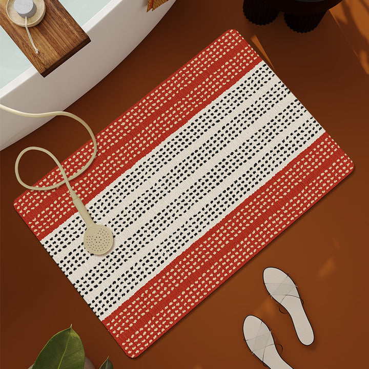 Geometric Patterned Bathroom Mat Bowlift
