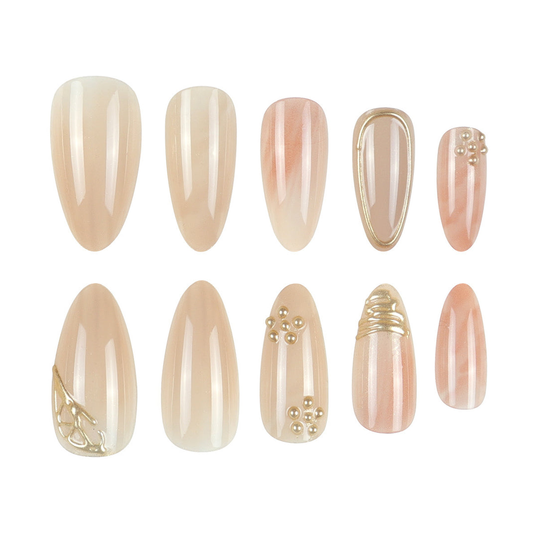 Elegant Stiletto Press-On Nail Art Set Bowlift