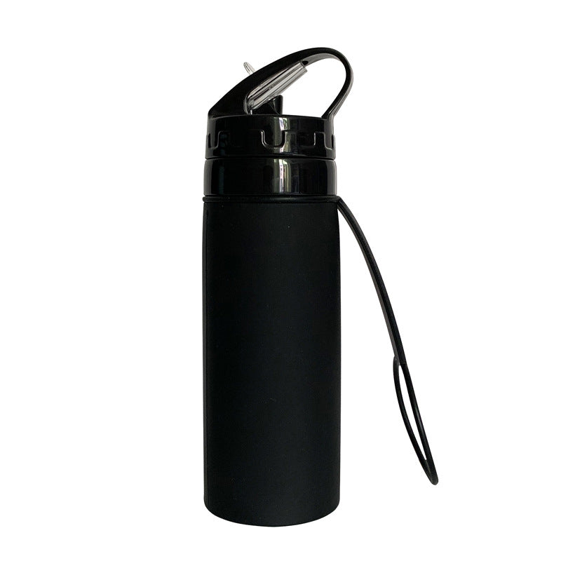 Women Foldable Sports Water Bottle with Integrated Straw Bowlift