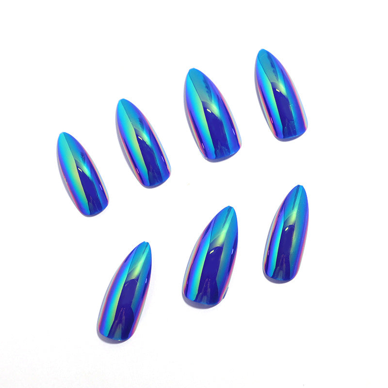Iridescent Stiletto Press-On Nail Tips Bowlift