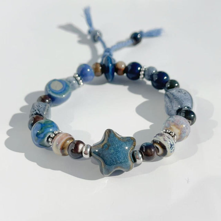 Handmade Stone Bead Stretch Bracelet Bowlift