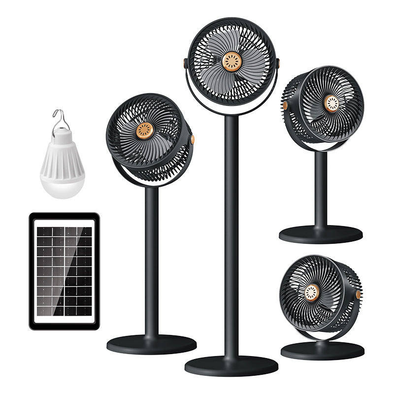 Women multifunctional solar-powered stand fan with lamp function Bowlift