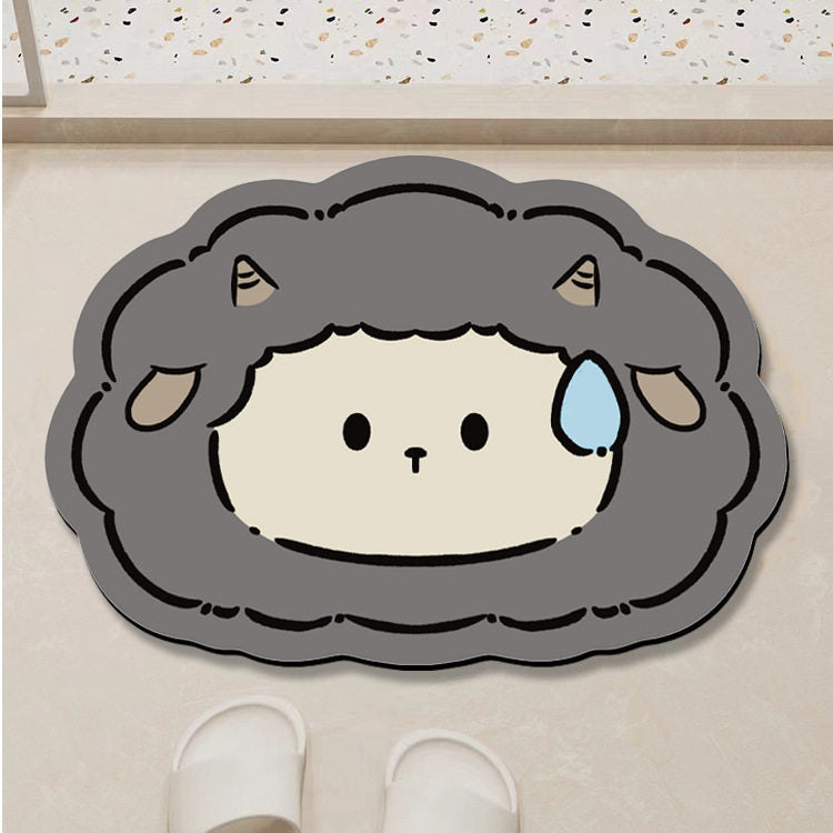 Cute Cat-Themed Bath Mat Bowlift