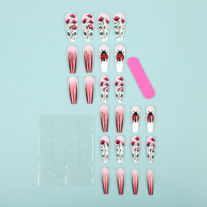 Creative Nail Art Set with Floral Motifs Bowlift