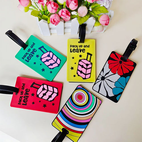 Unisex luggage tag in creative rainbow design Bowlift