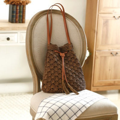Trendy Bast bag with leather accents Bowlift