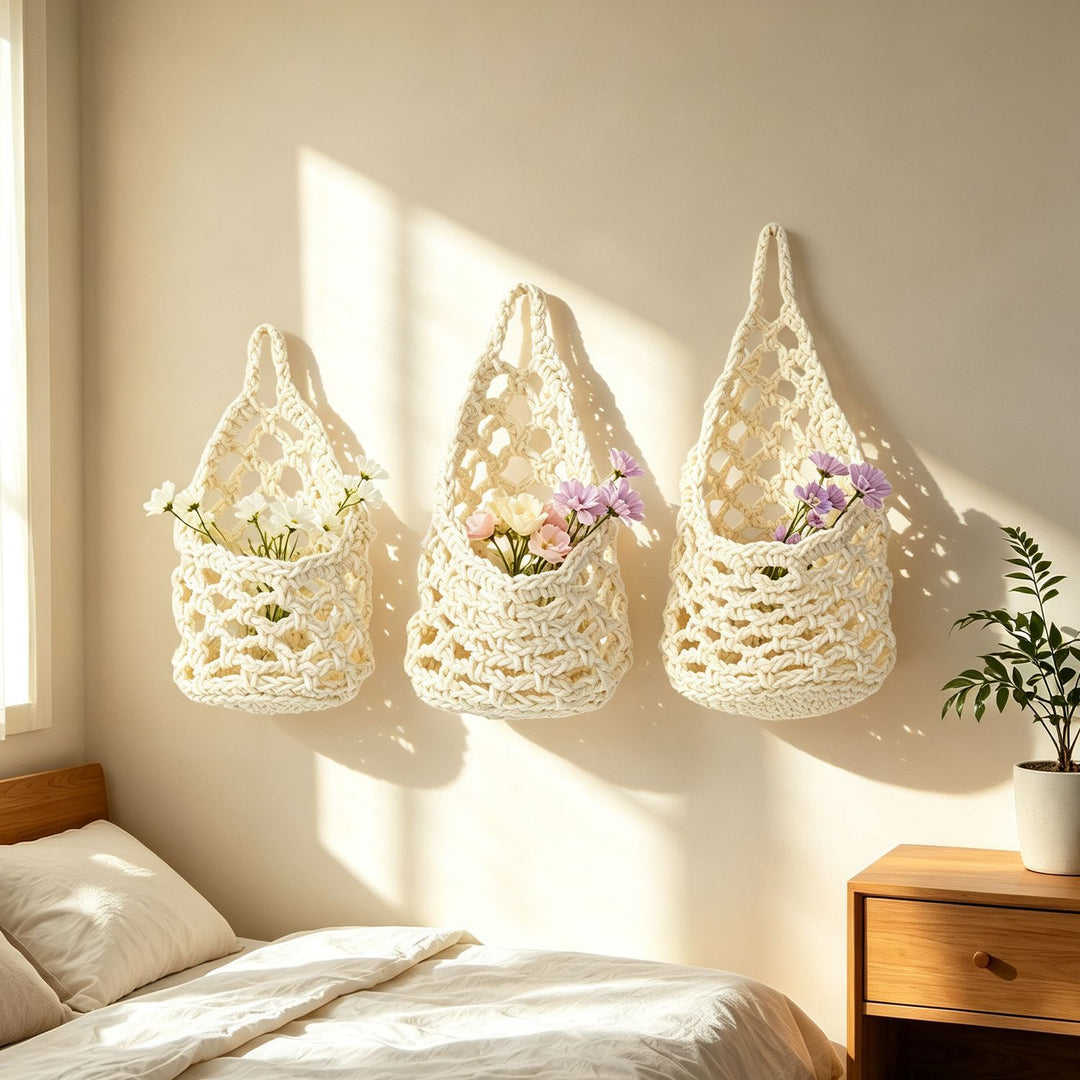 Macrame Flower Basket Bowlift