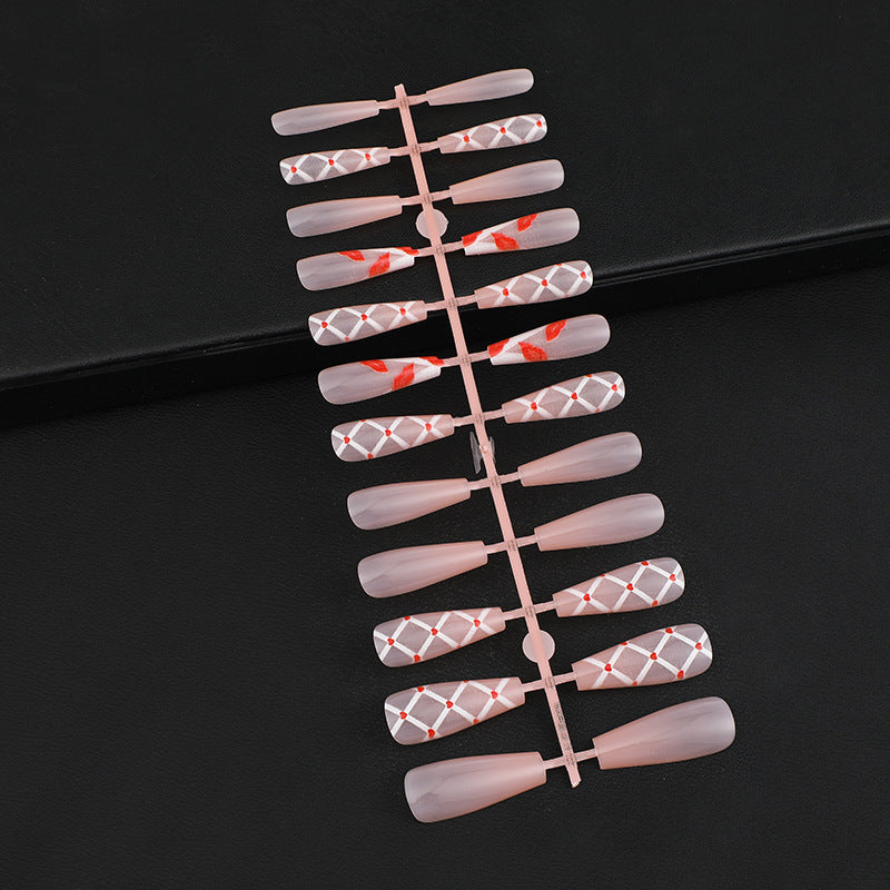 Artificial nails with floral and geometric designs Bowlift
