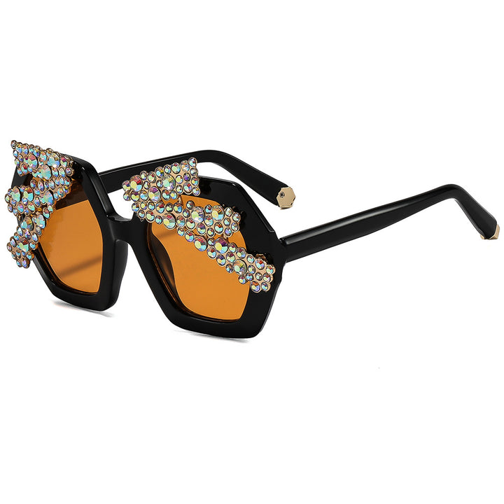 Women’s statement sunglasses with sparkling crystal frame Bowlift
