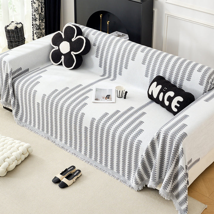 Cozy Decorative Fringe Sofa Throw Blanket