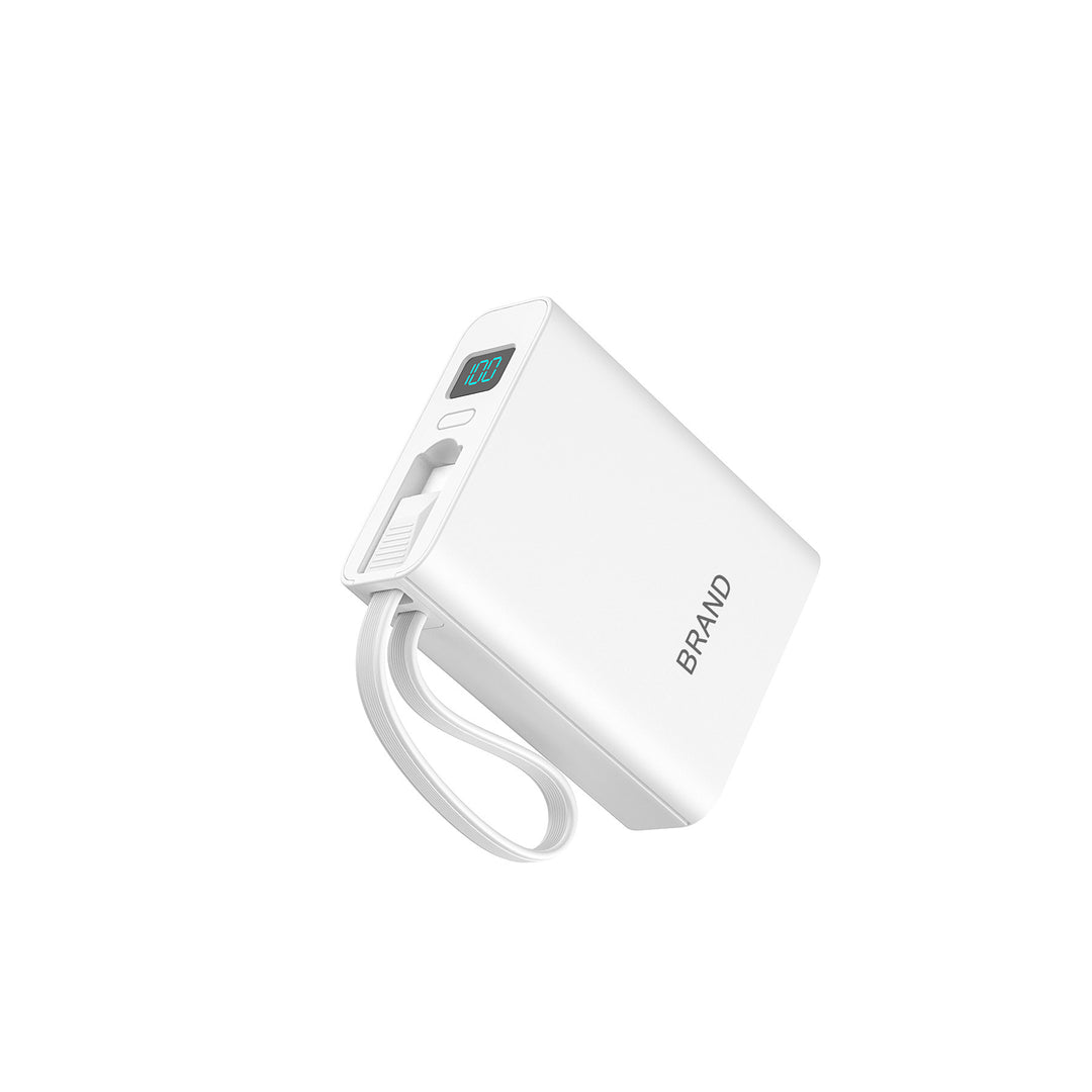 Portable power bank with integrated cable management and fast charging function Bowlift