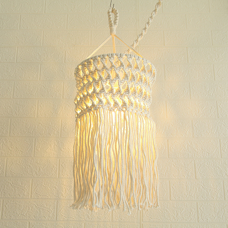 Macramé Pendant Light Fixture Bowlift