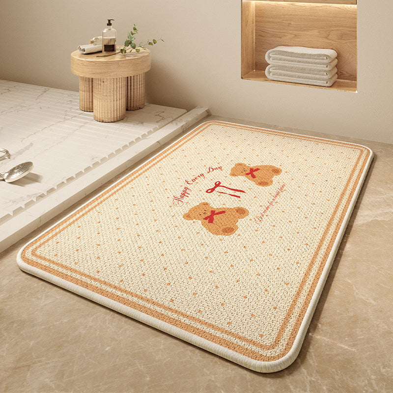 Cartoon Dog-Themed Bath Mat Bowlift