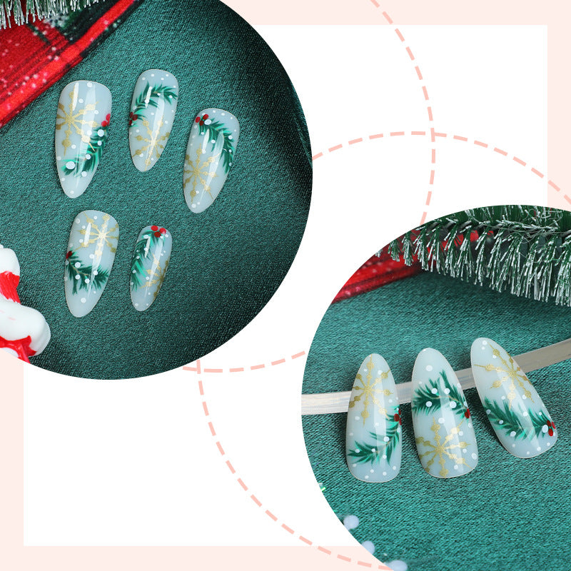 Seasonal Holiday-Themed Press-On Nail Set Bowlift